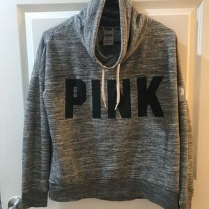 Victoria's Secret PINK Gray Cowl Neck Pullover Sweatshirt - Women’s Size S